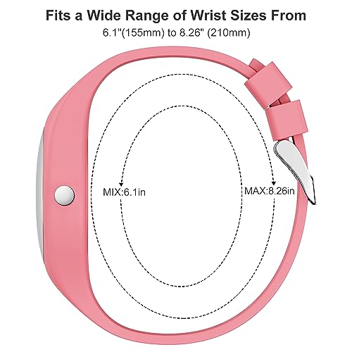 GOLDEN HOUR Waterproof Sports Analog Unisex Watches for Nurse Medical Professionals, Students - Military Time Glowing Easy to Read Dial, Jelly Silicone Strap - color: pink/pink