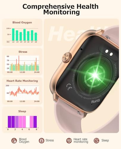 EarlySincere Luxury Smart Watch Women, 2.06" HD AMOLED AOD Answer/Make Call - color: Blush Pink