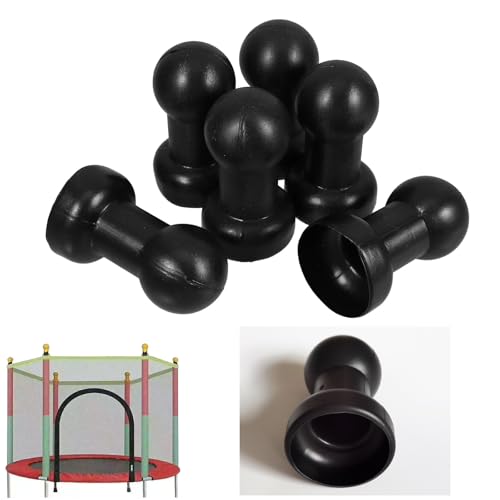 8 Pack Trampoline Poles Cap Replacement Trampoline Enclosure Pole Top Cap Protective Cover Ends Toppers for Trampoline Frame Poles 1 Inch Enclosure Straight Tube Trampoline Safety Enclosure Net