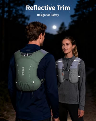 ECOHUB Running Hydration Vest Backpack with 2*500ML Soft Flask