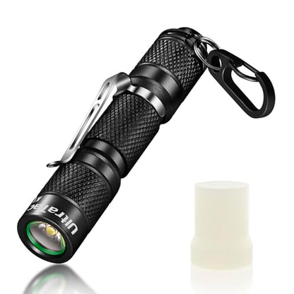 UltraTac K1 180LM AAA Battery Waterproof LED Keychain Flashlight - color: BLACK X 1