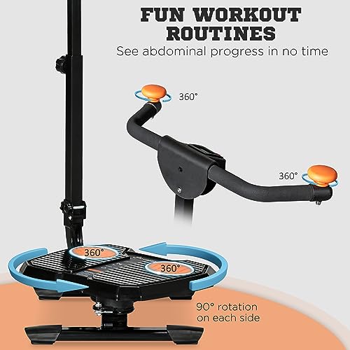 Soozier Foldable Ab Twister Board Screen Twist Shape Abs Trainer - color: Orange
