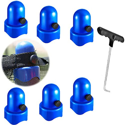 1.5" Diameter Trampoline Enclosure Pole Caps Replacement with Screw Thumb for Trampoline Net Hook,Safety Trampoline Pole Caps