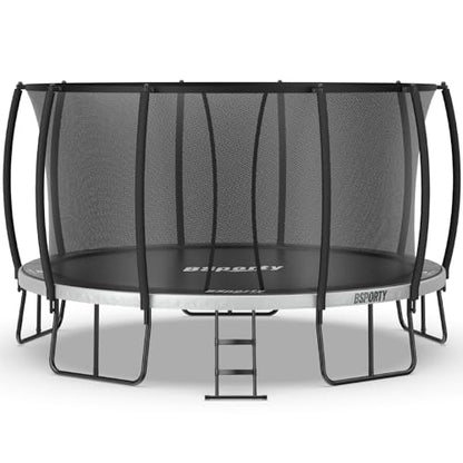 Trampoline Outdoor 10FT 14FT 16FT with Enclosure,5 Reinforced U-Shaped Legs with Center Support,ASTM Approved,Recreational Trampoline for Kids and Adults - size: 14FT