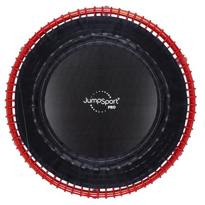 JumpSport 550 Workout Rebounder for Adults, 44" | PRO CE | Mini Exercise Fitness Trampoline Jumper with Cables | Black - color: Red, style: Solid Frame / Skirt Mat