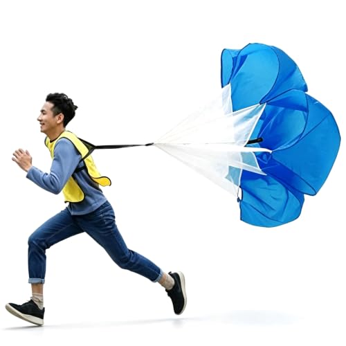 Running Speed Training Parachute, Adjustable Resistance Training Umbrella 5-15kg Acceleration Soccer Trainer for Runner, Football, Soccer Drilling