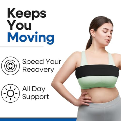 Breast Augmentation Post Op Band - Breast Implant Stabilizer Post Surgery - After Breast Sugery Must Haves - Breast Augmentation Post Op Bra - Breast Implant Bra - Chest Compression Wrap (Fits Most - Black) - color: Black
