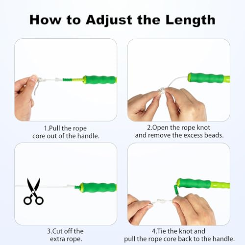 BIRDDIE Soft Beaded Jump Ropes For Kids, Adoult Fat Burning Fitness - color: 12 Pack