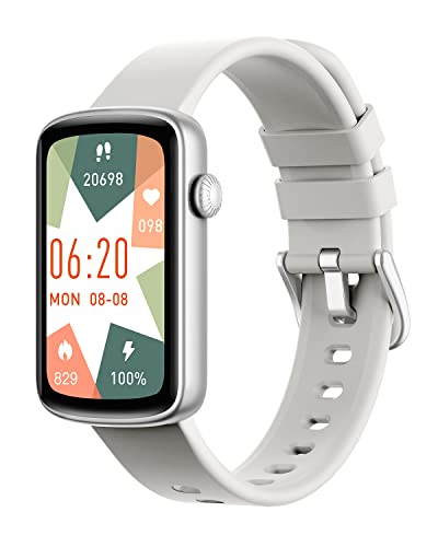 Fitness Watches for Women, LYNN2 Fitness Tracker with Heart Rate Monitor Blood Oxygen/Sleep Tracker Pedometer, Slim Step Tracker Watch for iOS/Android Phones Waterproof Gray - color: Gray