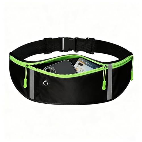 Beatac Slim Running Belt For Jogging, Hiking & Cycling Unisex Phone & Money Holder for Men & Women (Black)