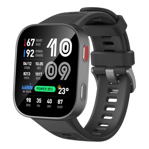 Amazfit Bip Max Smart Watch, 2.07" AMOLED Display, GPS, iOS/Android - color: Carbon Gray, style: Bip Max