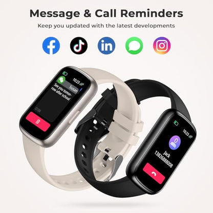 Fitness Tracker with 24/7 Heart Rate, Blood Oxygen, Sleep Monitor, 3ATM Waterproof Fitness Watch/Smart Watch/Activity Tracker, Pedometer/Step Counter, Calorie Tracker for Women Men, Black - color: Black