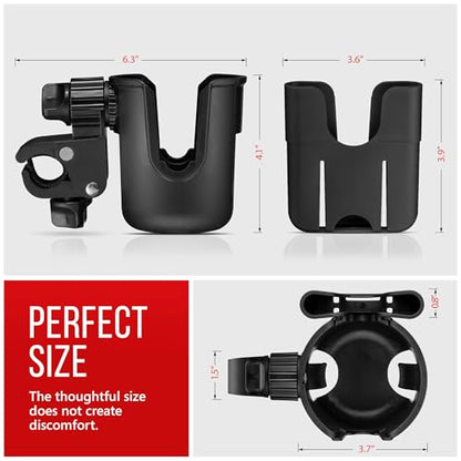 Walker Cup and Phone Holder, Compatible with Rollator and Folding Walkers