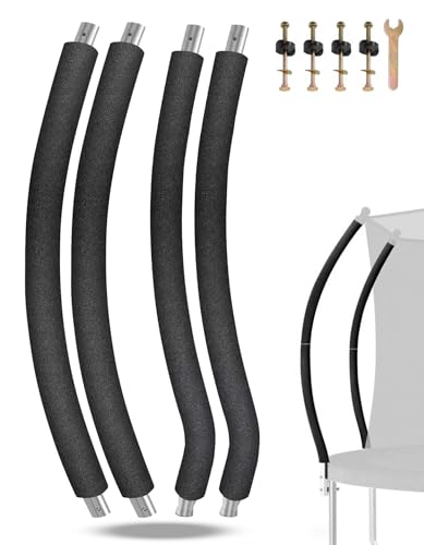 Trampoline Poles Replacement for Skywalker Or Jumpzylla Trampoline Net - style: For Jumpzylla 8&10ft-2xUpper+2xLower Tube