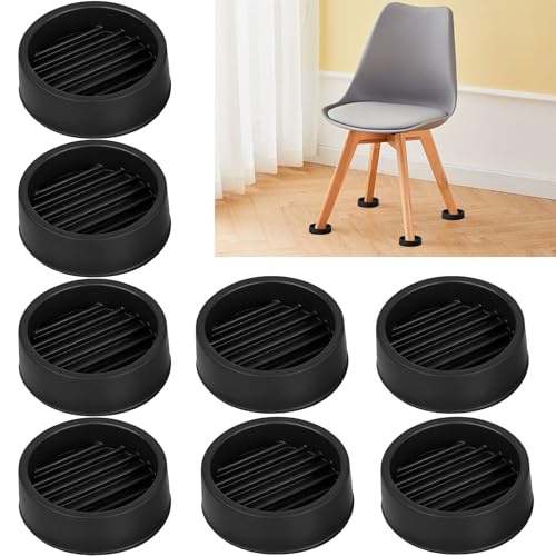 1.5" x 1.5" Rubber Furniture Pads Non Slips, 8 PCS, Black, Round - size: 8PCS 1.5" x 1.5" Black