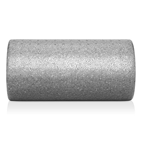 Philosophy Gym 12" High-Density Foam Roller for Exercise, Massage, Muscle Recovery - Round, Gray - color: Gray, size: 12 Inch