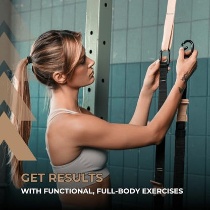 THYSOL Suspension Resistance Trainer PRO Suspension Straps with Door Anchor - color: Beige