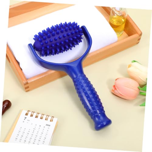 Hand Held Massage Stick Roller for Muscle Relief, Small Blue Abs PVC Massage Roller Comfortable for Full Body Use, for Yoga Enthusiasts and Sedentary Individuals