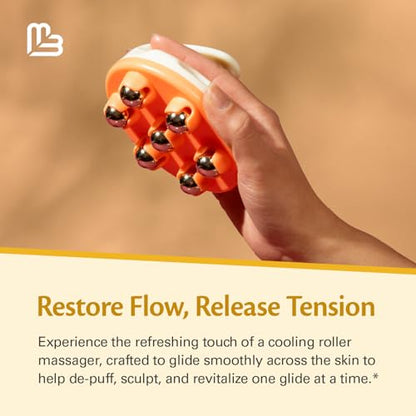 Lymphatic Drainage Roller for Body Sculpting & Cellulite, Orange by M3