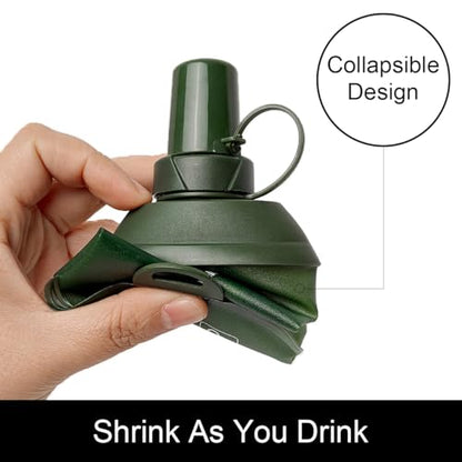WILDREEDS 150ml Soft Flask, TPU Collapsible Soft Water Bottle for Hydration Pack, Running Vest, Folding Water Bottle for Hiking Cycling Climbing-1Pcs, Green - color: 150ml Green