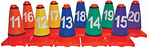 Set of 10 Durable Nylon Numbered Cone Collars (Cones not Included) - size: Numbers 11-20