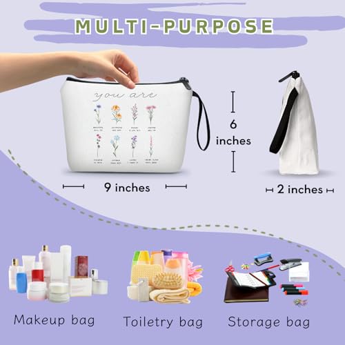 Christian Floral Bible Verse Inspirational Gifts Makeup Bag for Women - color: Christian-2