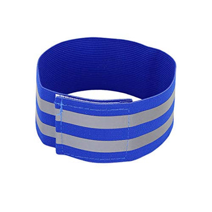 X AUTOHAUX 4pcs Reflective Bands for Arm High Visibility Night Cycling Riding Reflector Tape Straps Bracelet - color: Blue