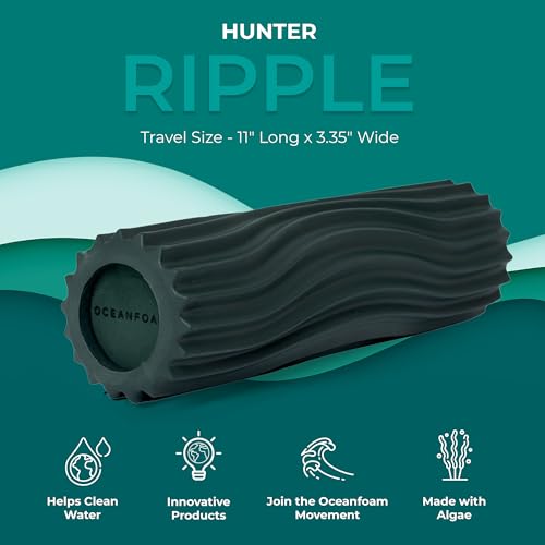 Oceanfoam Ripple Roller - Small Foam Roller for Physical Therapy (Hunter) - color: Hunter