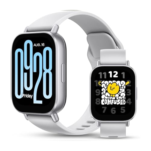 Xiaomi Redmi 5 Active Smart Watch, Step Counter Sport Watch for Women Men with 2" LCD Large Display, 140 Sports Modes, 5ATM Waterproof (Active-Matte Silver) - color: Silver