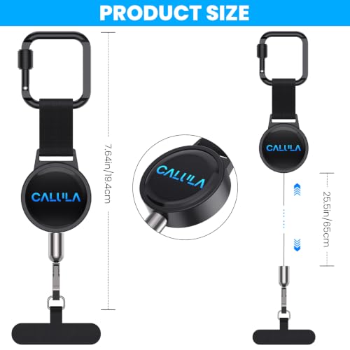 CALULA Phone Tether Anti Theft, 25.5’’ Retractable Cell Phone Lanyard