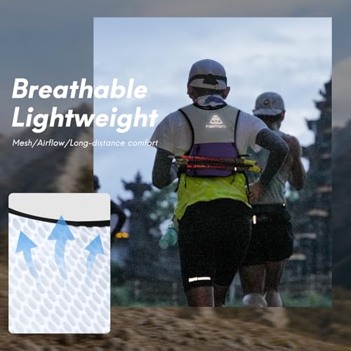 Haimont 5L Trail Running Hydration Vest with Soft Flasks - color: Purple, size: Large