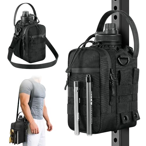 Magnetic Gym Bag for 20-64oz Bottles, Compatible with Tactical MOLLE System