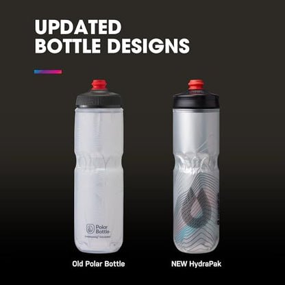 HydraPak Polar Surge Insulated Bike Water Bottle (24oz, Ascent Blue) - color: Ascent Blue, style: 24oz/700ml