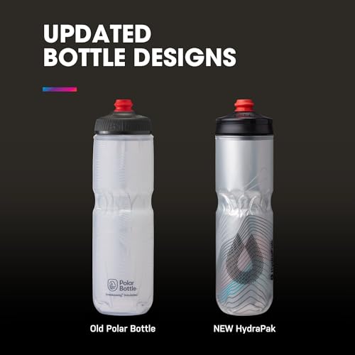 HydraPak Polar Surge Insulated Bike Water Bottle (20oz, Ascent Yellow) - color: Ascent Yellow, style: 20oz/600ml