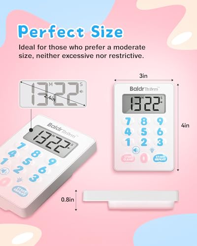 Digital Kitchen Timer, Waterproof Magnetic Countdown Timer with Alarm(Cute) - style: Cute