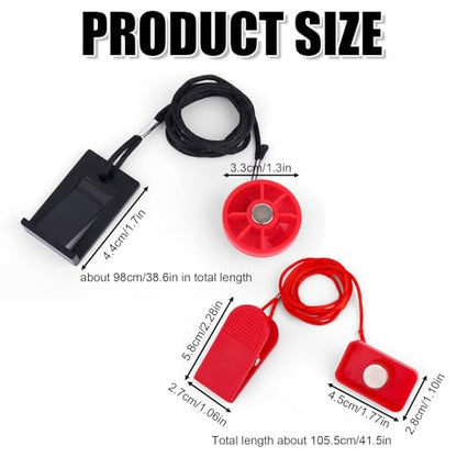 Gosknor 2pcs Treadmill Magnet Safety Key, Magnetic Safety Switch Clip Universal Treadmill Emergency Stop Magnet Running Machines Replacement Parts Accessories - style: Style B