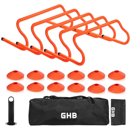 GHB Agility Hurdles 8" Speed Agility Training Hurdles - size: 17 Pack