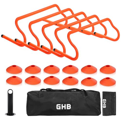 GHB Agility Hurdles 8" Speed Agility Training Hurdles - size: 17 Pack