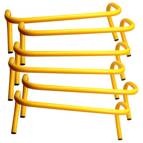 BlueDot Trading Speed & Agility Soccer/Football/Basketball Plyometric, Track/Running and All-Purpose Training Equipment Hurdle (Set of 6), Yellow, 9-inch