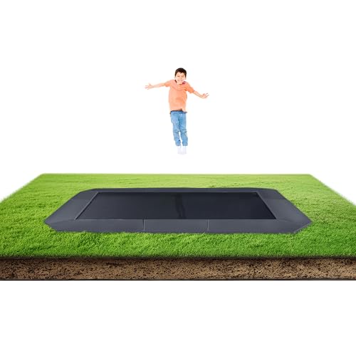Avyna Premium In-Ground Trampoline – Outdoor Trampoline for Kids and Adults with Advanced Safety Features - size: 10x14' FT