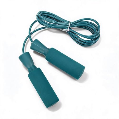 Generic Steel Wire Jumping Rope, Adjustable Skipping Rope with Double Bearings and Memory Foam Handle, for Men Women and Children - color: Blue