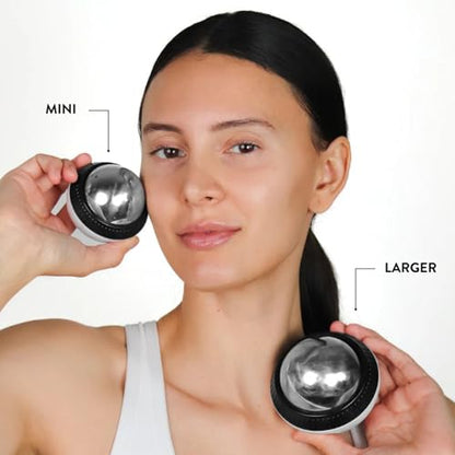 Nurse Jamie Super-Cryo Massaging Orb – Stainless Steel Roller for Face & Body – Long-Lasting Cooling & Warming Therapy for Circulation, Recovery & Tension Relief - color: Silver (Large)