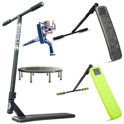 Madd Gear Bounce Trampoline Pro Scooter for Tricks – Real Headtube, Pro T-Bar, Foam Deck – Indoor & Outdoor Stunt Practice - color: BLACK