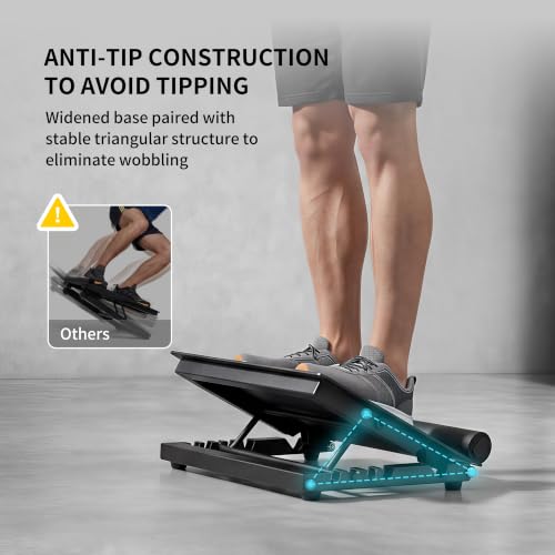 PROIRON Steel Slant Board for Calf Stretching，Calf Stretcher Slant Board for Squats 5 Adjustable Incline Angles，Incline Board 660lbs Weight Capacity for Ankle Stretching Training Home Gym