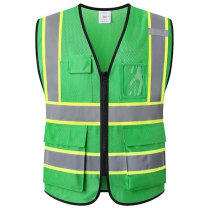 Hi Vis Reflective Safety Vest for Men Women,EK175,Green,S - color: Green, size: Small