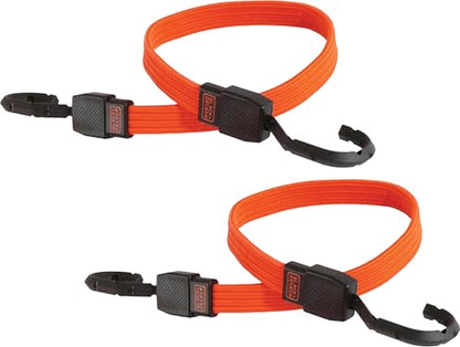 BLACK+DECKER 24" Flat Bungee Straps, 2-Pack