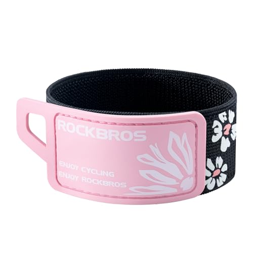 ROCKBROS Bike Leg Strap, Reflective Cycling Ankle Band for Pants - color: Pink