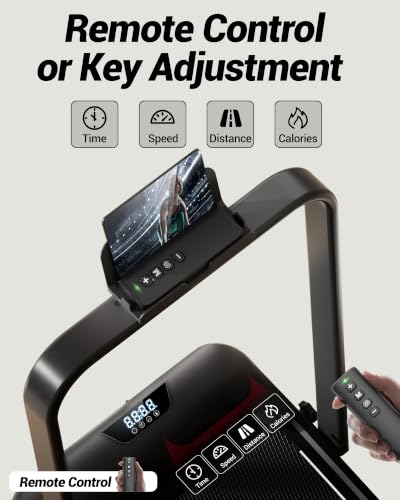 15% Incline Walking Pad Treadmill, Under Desk Treadmills for Home