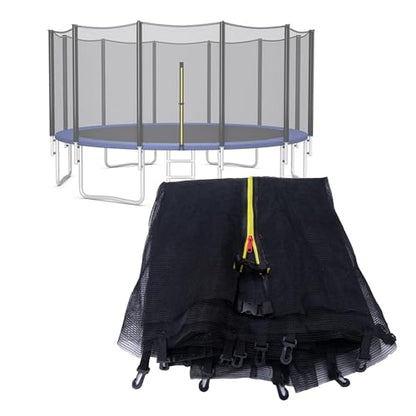 Trampoline Net Replacement 8/10/12/14/16FT Safety Enclosure Nets - size: 8FT 6Poles