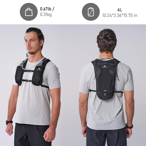 N NEVO RHINO Hydration Backpack with 50 oz /1.5L Water Bladder Backpack - color: Black